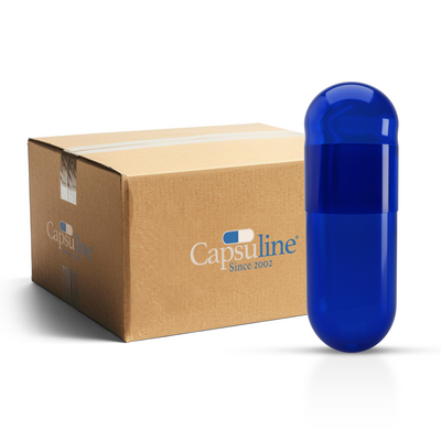 Titanium Dioxide (TiO2) Free - Colored Empty Gelatin Capsules Size 0 (Box of 100,000)