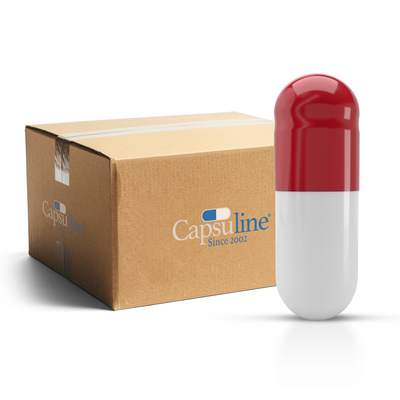 Colored Empty Gelatin Capsules Size 00 (Box of 75,000)